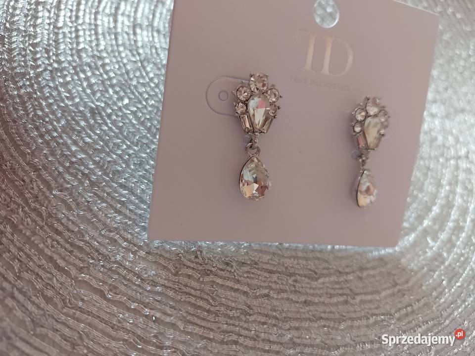 Ekskluzywne Bogato zdobione kolczyki ślubne z Kraków sprzedam