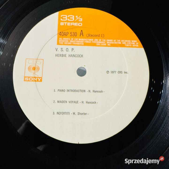 Herbie Hancock VSOP 2LP EXNM Japan Obi LP 1977 Gdańsk