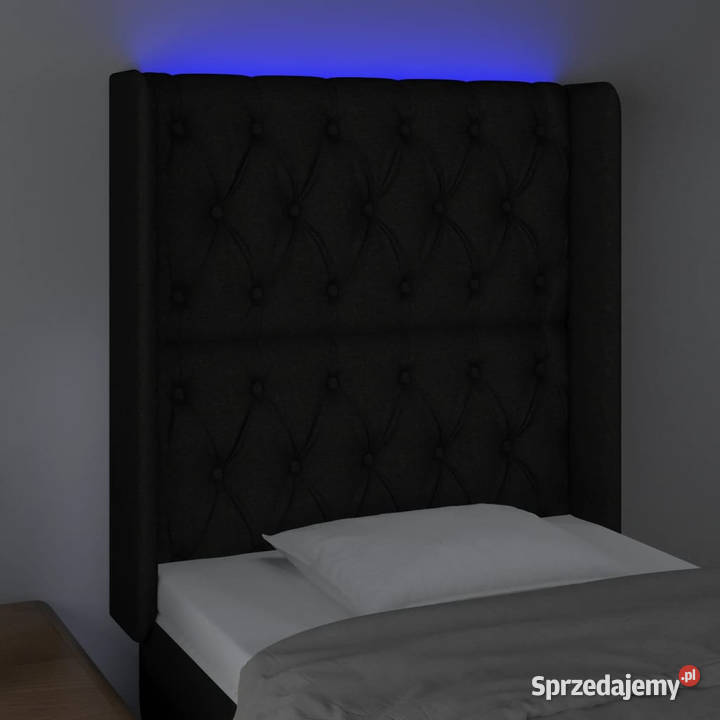 Zagłówek do łóżka z LED czarny 83x16x118128 Warszawa