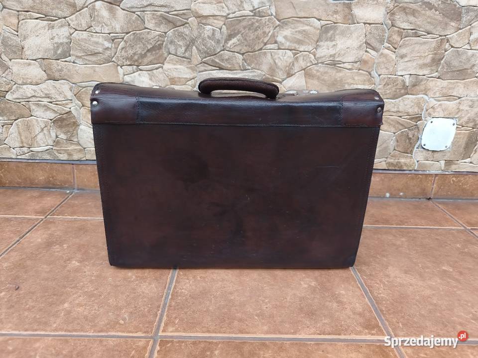 Torba podróżna skórzana VINTAGE Retro PRL Z śląskie