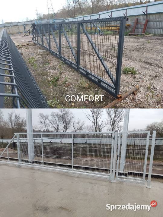 Brama przesuwna COMFORT tani transport cała ocynk Bramy