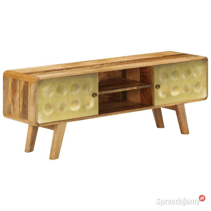 Szafka pod telewizor lite drewno mango 120 x 30 Warszawa