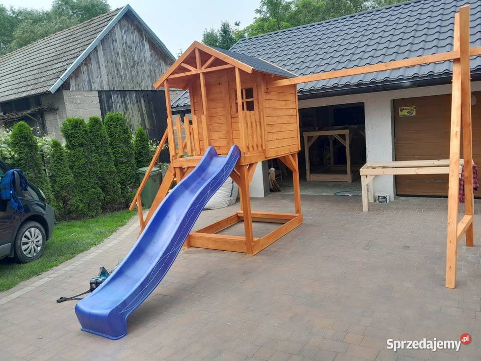 Domek drewniany plac zabaw dzieci Rzeszów