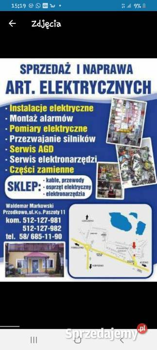 Elektromechanika Instalatorstwo Elektryczne Pozostałe Przodkowo sprzedam