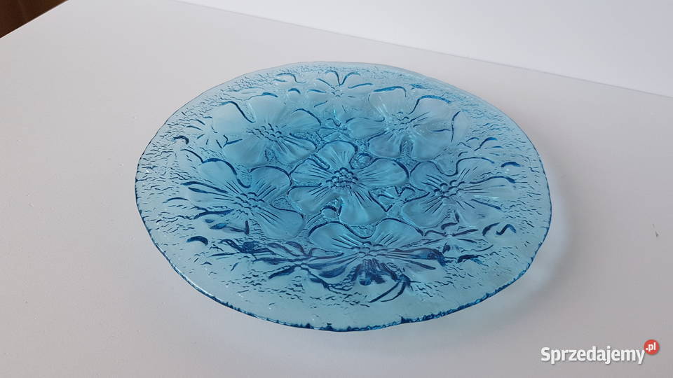 Talerzyk Anemony 2 Ząbkowice kolorowe szkło PRL Porcelana i szkło Dąbrowa Górnicza