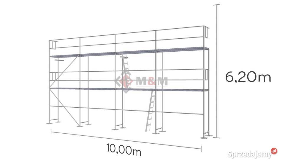 Zestaw 62 m2 Rusztowanie 10x62m Ramy stalowe 2m Stare Siołkowice