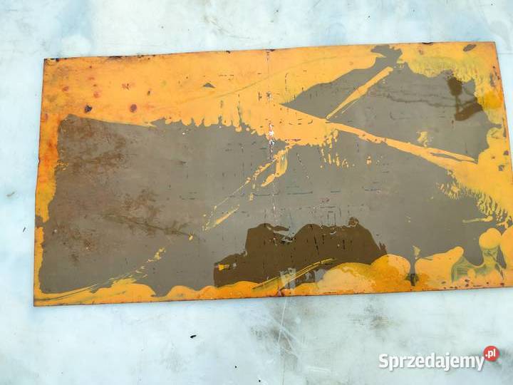 stara tablica informacyjna pkp blacha Kęty