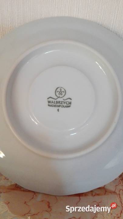 Trio porcelana Wałbrzych talerz spodek filiżanka Warpechy Stare