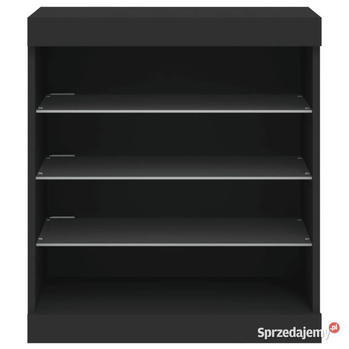 Szafka z oświetleniem LED czarna 605x37x67 Warszawa