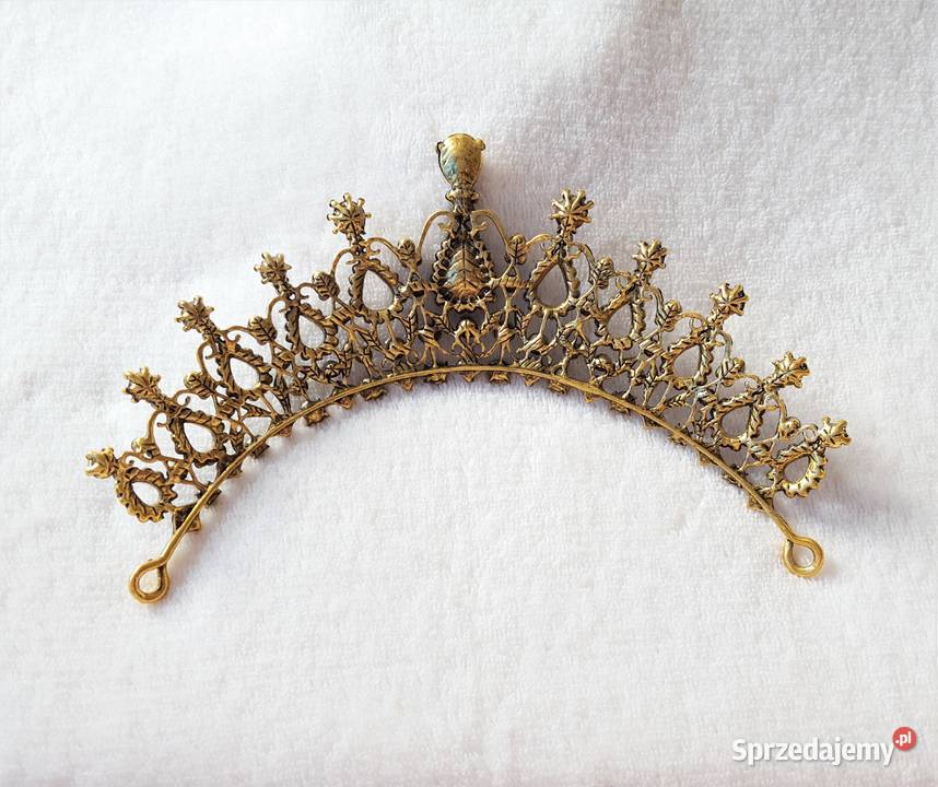 Nowa korona diadem tiara opaska złoty kolor Pozostałe Szczecin sprzedam