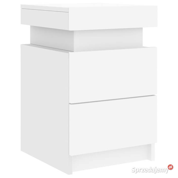 Szafka nocna z oświetleniem LED biała 35x39x55 mazowieckie Warszawa