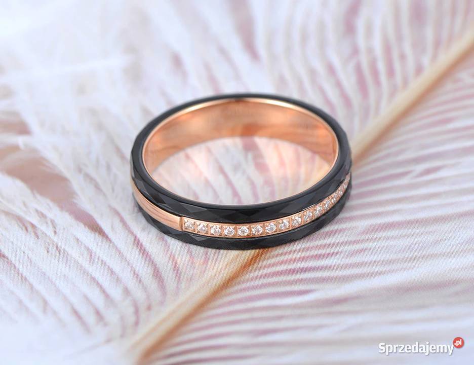 Nowy pierścionek obrączka złoty czarny kolor Szczecin sprzedam