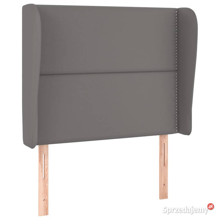 Zagłówek uszak szary 93x23x118128 sztuczna skóra mazowieckie Warszawa