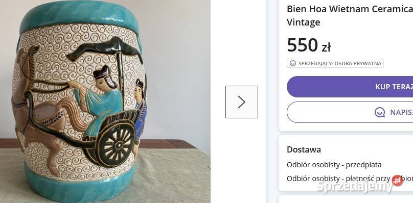 Duża Waza Kwietnik Ceramiczny Siedzisko Gliniane