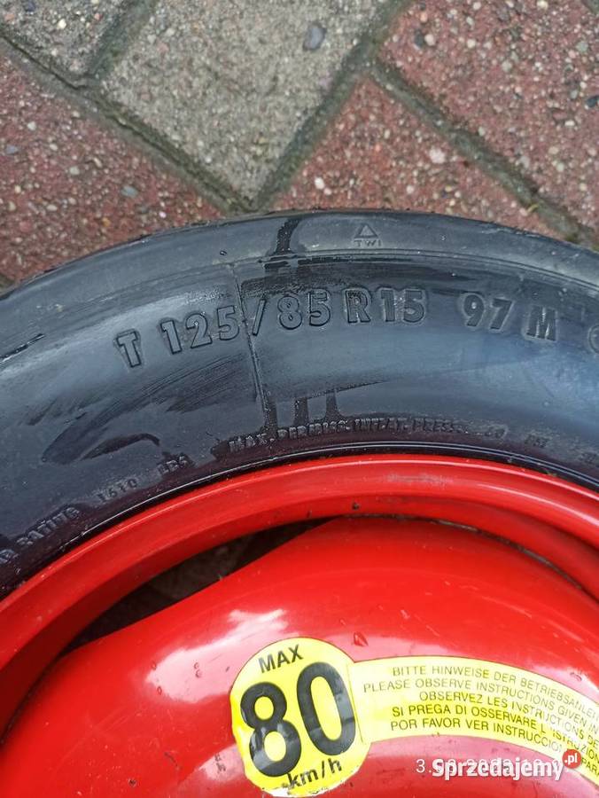 Koło dojazdowe T 12585 R 15 97 M 4 x 100 Koszalin sprzedam