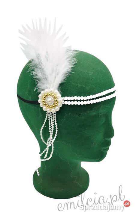 Opaska Lata 20 Perełki Ślub Wieczór Panieński Dla kobiet Ozdoby lubuskie Zielona Góra