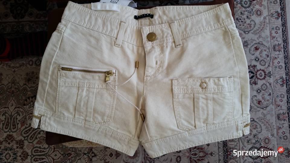 Krotkie spodenki damskie SISLEY Rozmiar 38 żółty/złoty Puławy