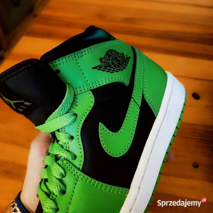 Buty Nike Air Jordan 1 Mid Zielone Czarne 385