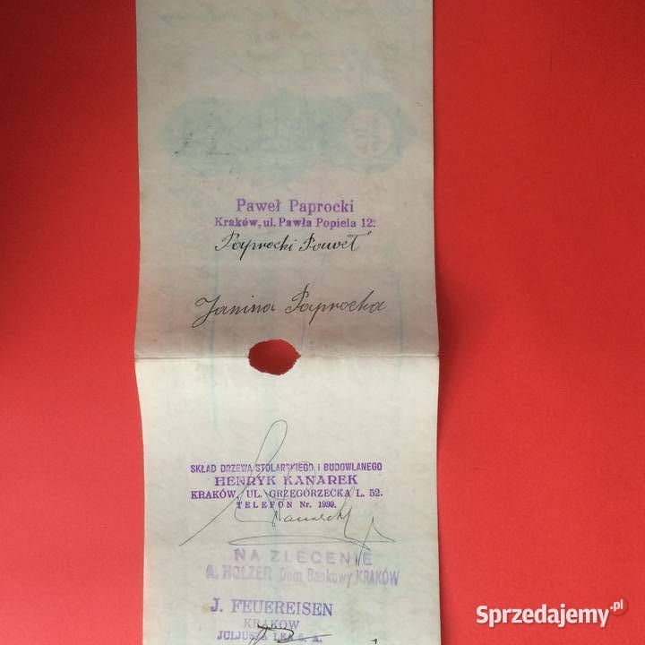 1504 Weksel Wystawiony W Krakowie