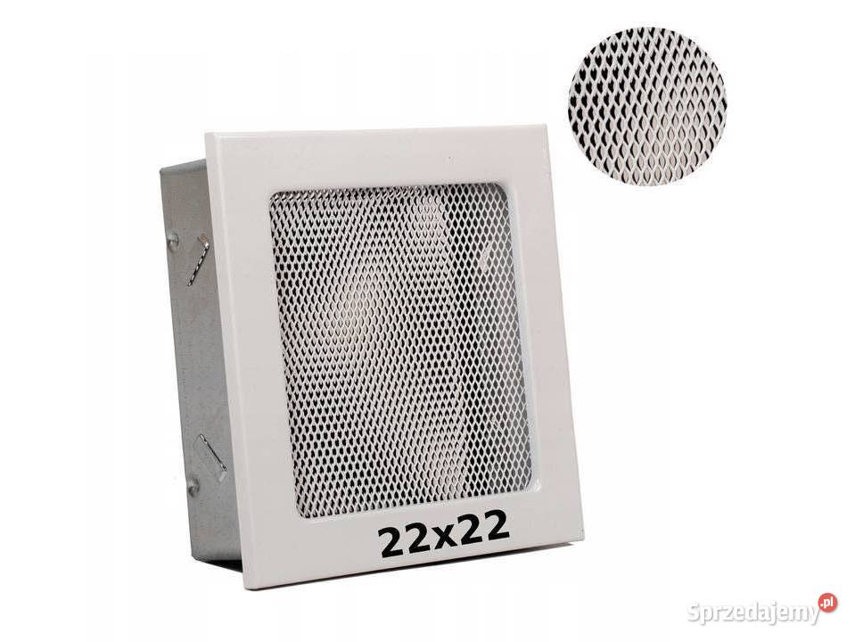 KRATKA KOMINKOWA wentylacyjna 22X22 BIAŁA Skawina