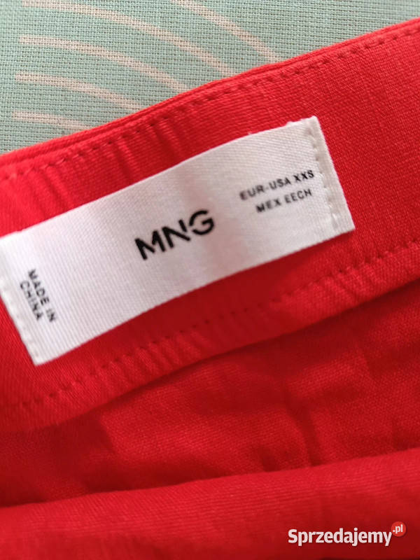 Lnianowiskozowa koralowa spódniczka Mango r XXS Dąbrowica