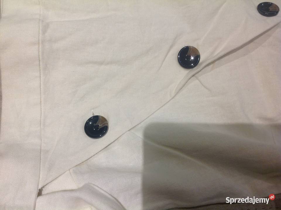 Lniana Bluzka Damska VILA r 40 Biała nowa Nowa Sól sprzedam