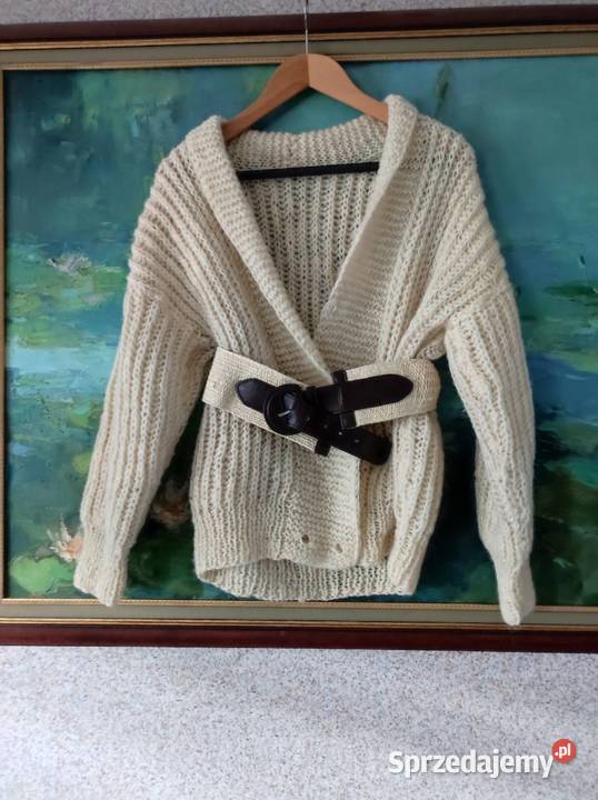 sweter kardigan wełniany oversize luźny szeroki Bez kaptura Kielce sprzedam