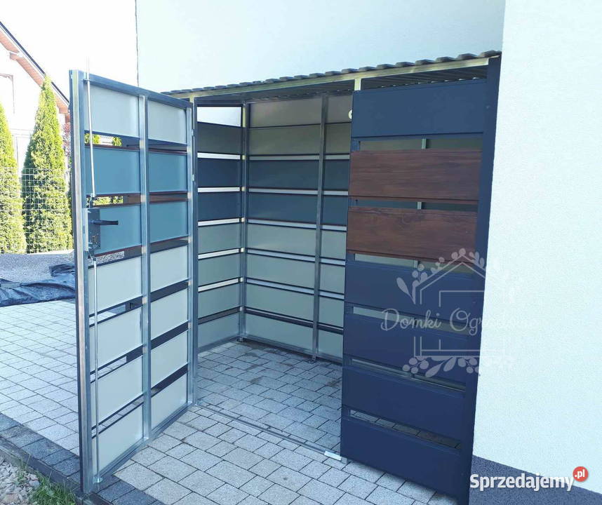 Wiata śmietnikowa spad tył 3x07m antracyt sprzedam