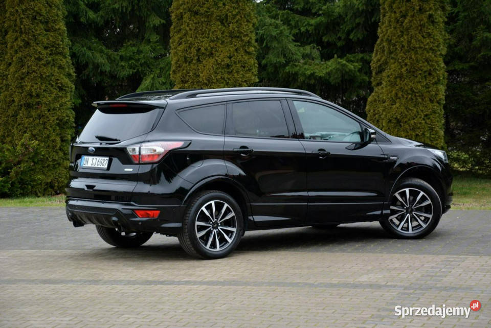 Ford Kuga STLine ElFotel Radar Navi Skóry Ledy czarny Kuga Ostrów Mazowiecka