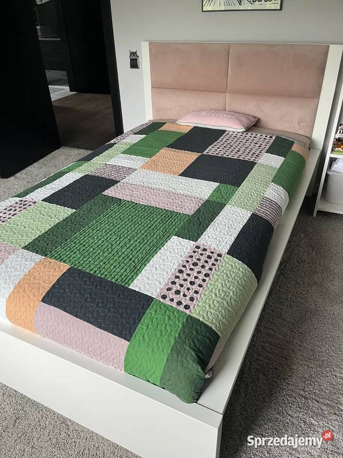 Rama łóżka z tapicerowanym zagłówkiem Malm Ikea Myślenice sprzedam