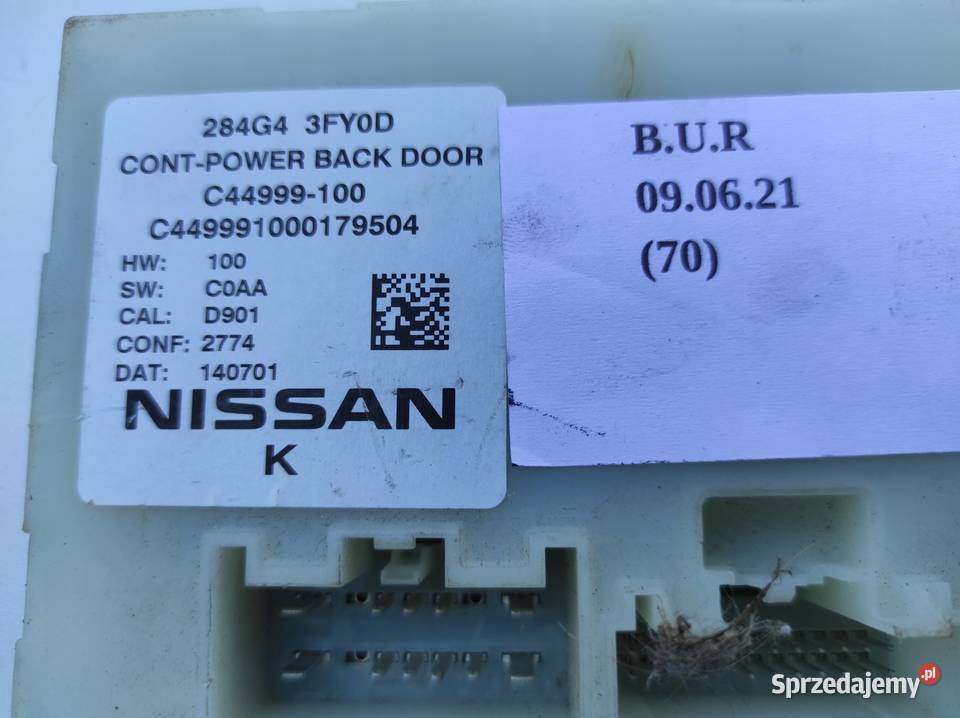 MODUŁ STEROWNIK KLAPY BAGAŻNIKA INFINITI QX70 FX wyposażenie elektryczne Nowy Tomyśl
