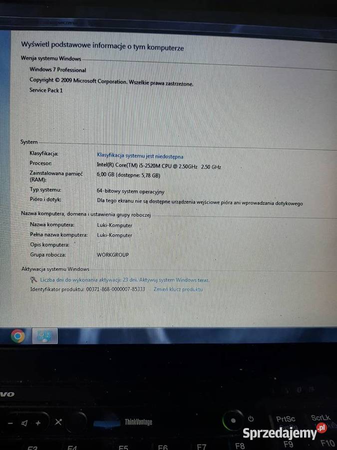 Laptop Lenovo ThinkPad X220 Częstochowa