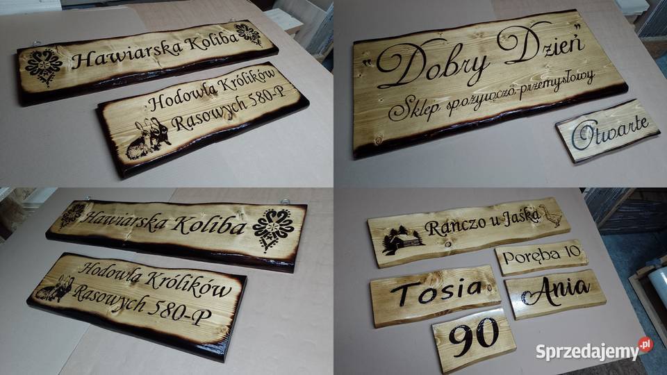 WYPALANIE na drewnie grawerowanie na desce szyld