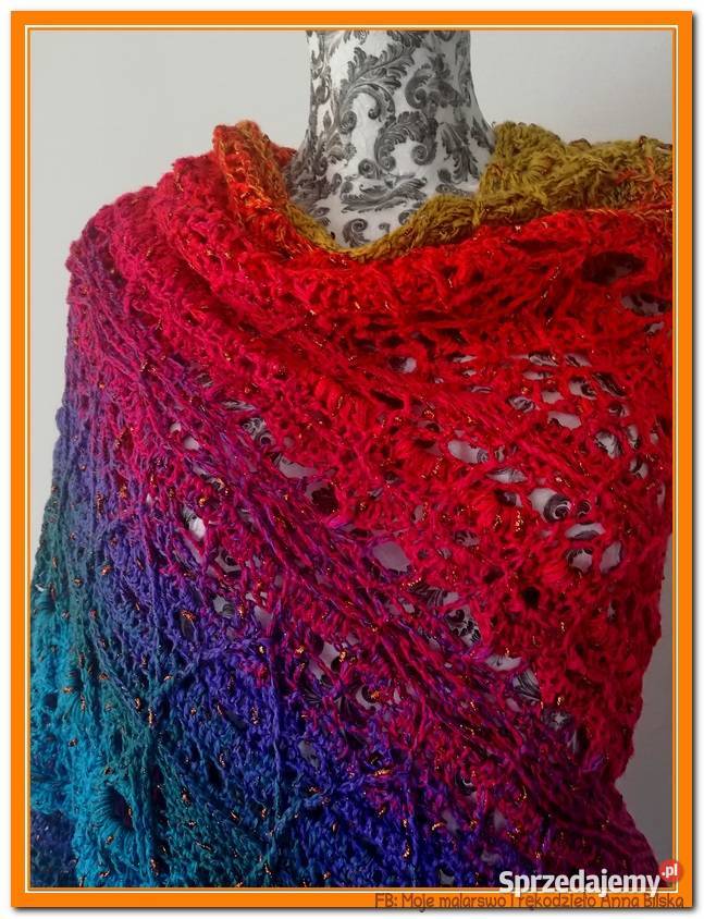 Chusta ombre tęczaRękodzieło NOWA Skarżysko-Kamienna sprzedam