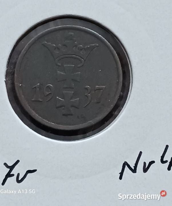 1 Fenig Wolne Miast Gdańsk 1937 r 4 około Konin