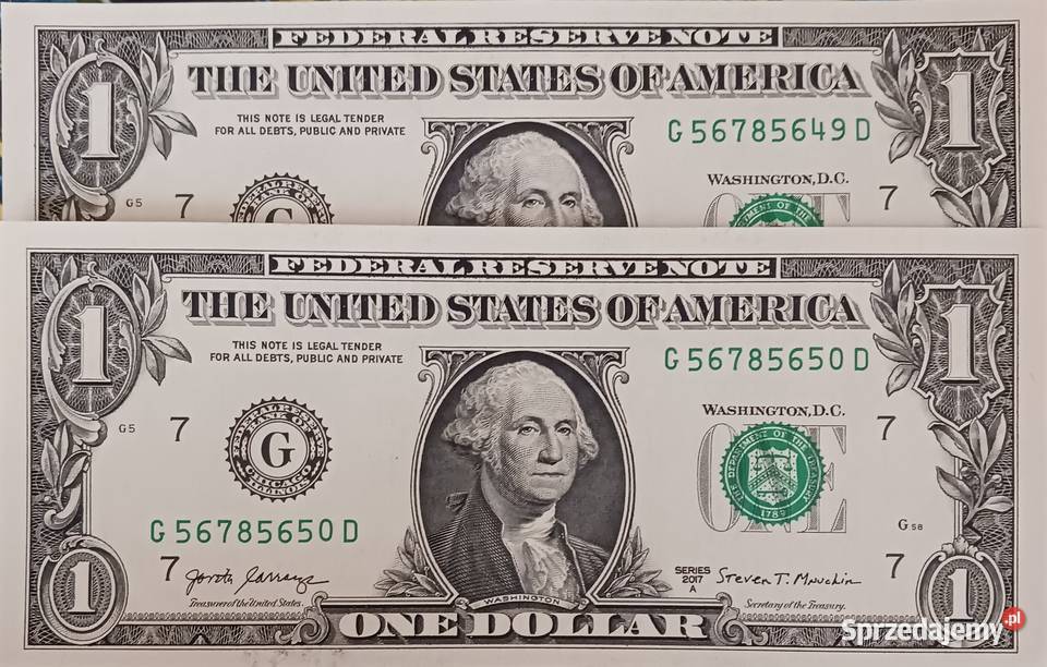 2 x 1 Dolar USA 2017rmen GChicagoseria A koleji Numizmatyka Konin