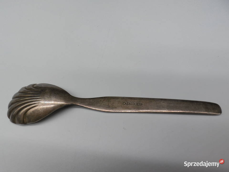 Posrebrzana łyżeczka do cukru Antyki, Sztuka, Kolekcje Raszków