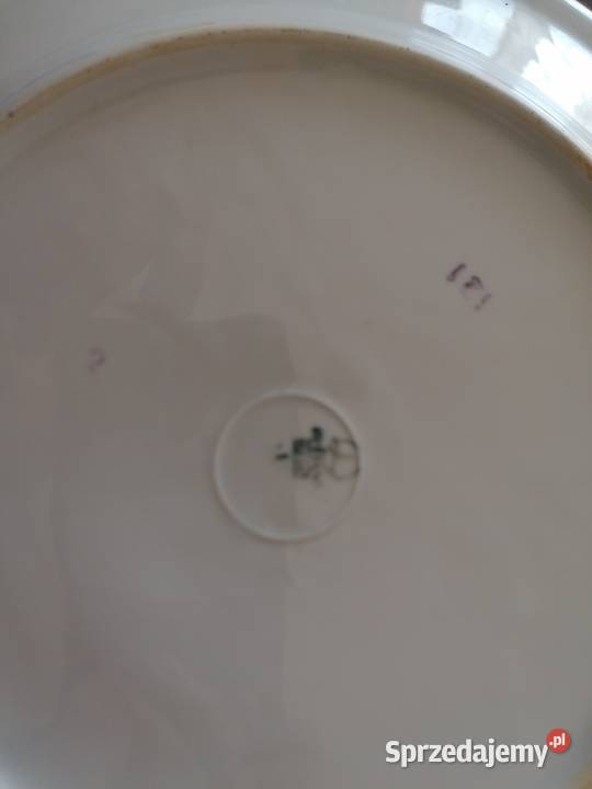 Talerz płytki obiadowy WSS Społem porcelana biały łódzkie sprzedam
