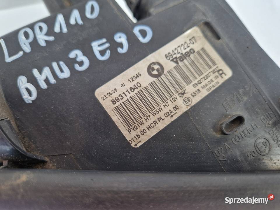 BMW 3 III E90 694272207 LAMPA PRZÓD PRZEDNIA Słowikowo