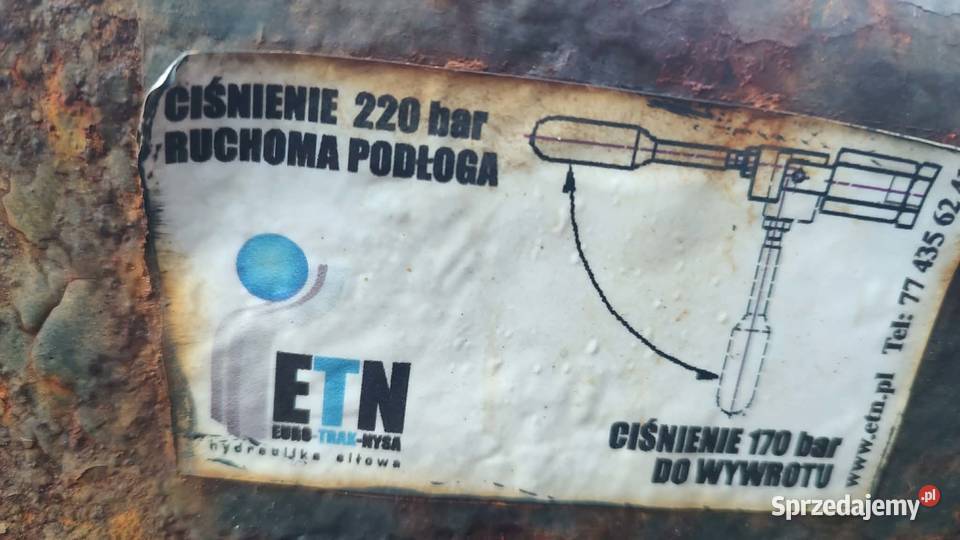 Hydraulika ruchomej podłogi ciężarowe Książ Wielkopolski