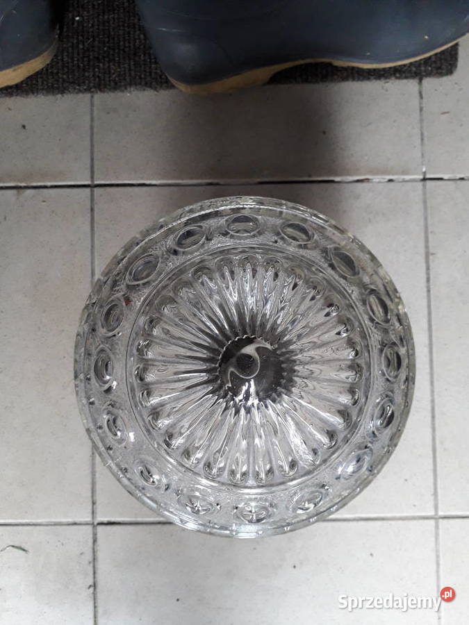 Plafoniera ceramiczna i klosz szklany z wzorem Warszawa sprzedam