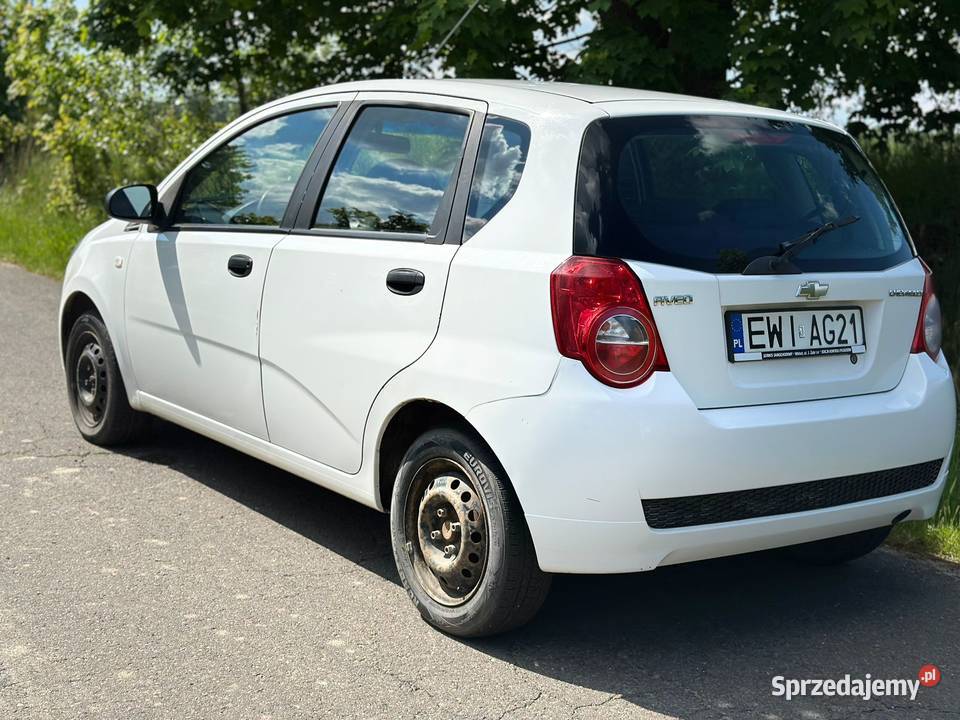 Chevrolet Aveo 12 LPG biały ładny Oszczędny 85KM Wieluń sprzedam