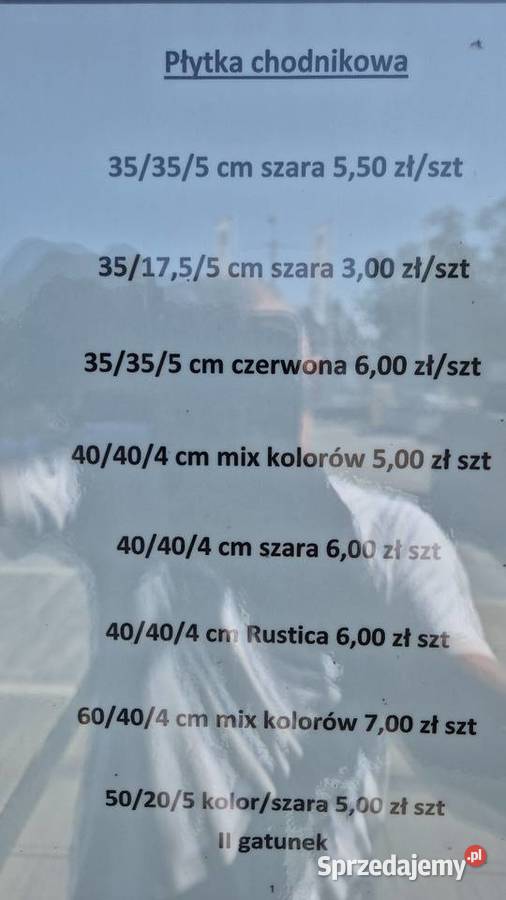 Płytka chodnikowa Księżyno