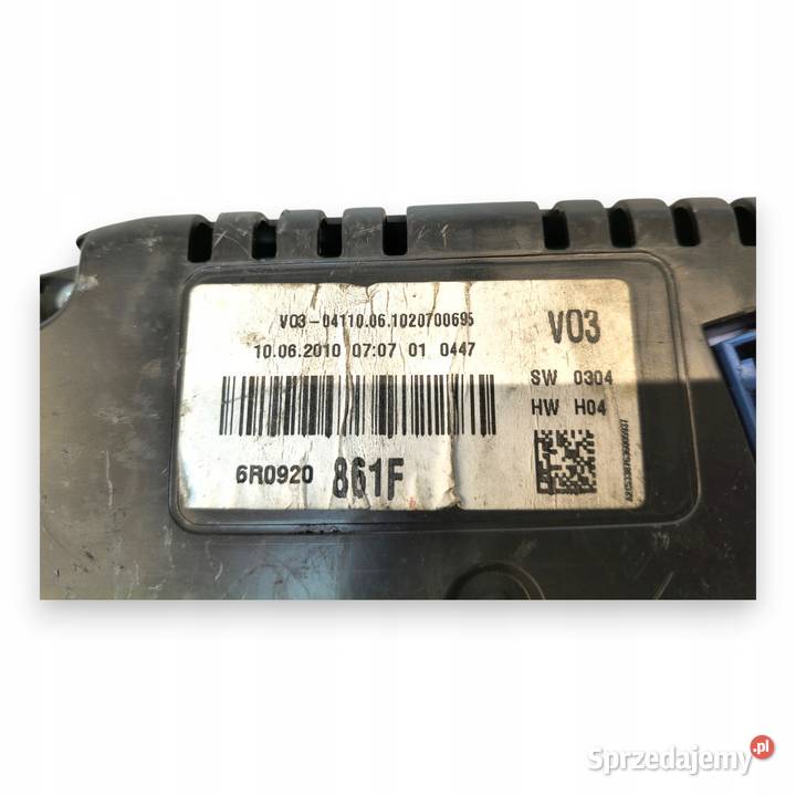 LICZNIK ZEGARY 6R0920861F VW Polo V 12 16 TDI Chełm