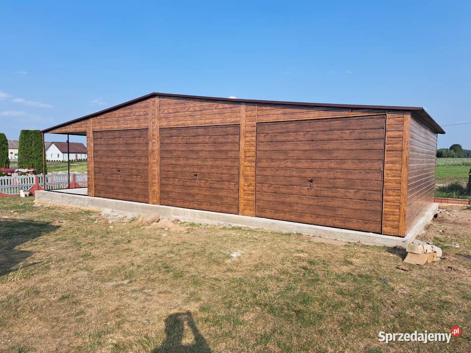 Garaż Blaszany Drewnopodobny Zadaszenie Garaże 35m2 podlaskie Wysokie Mazowieckie sprzedam