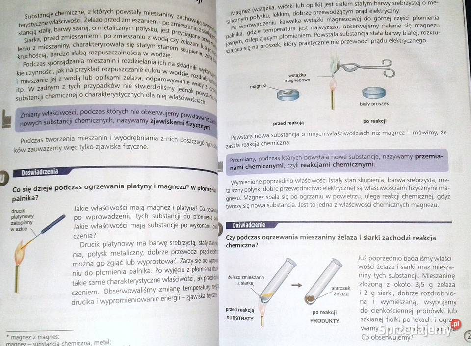 Chemia 1 Podręcznik Bożena Kałuża Andrzej Reych Podręczniki Chełm sprzedam