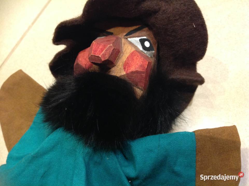 Drewniana Pacynka Kukiełka Vintage Nowa Sól