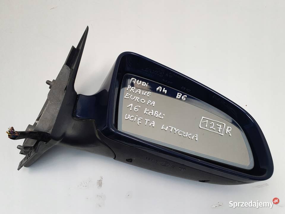 LUSTERKO Audi A4 B6 B7 0008r PRAWE PASAŻERA 16 lubelskie Rudka