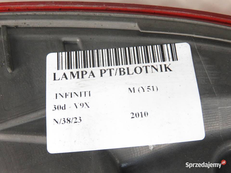 LAMPA PRAWA TYLNA INFINITI M Q70 małopolskie sprzedam