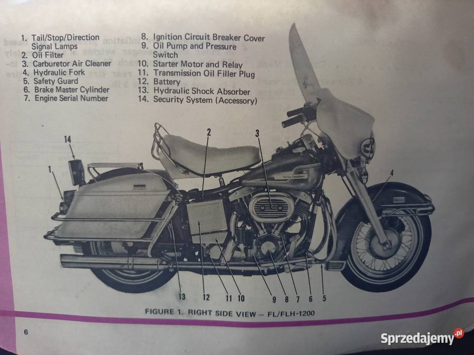 Harley FL FLH FX FXE 1200 AMF Shovelhead 1975r